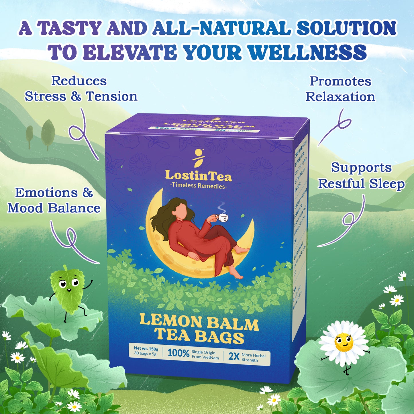 Lemon Balm Herbal Tea Bags
