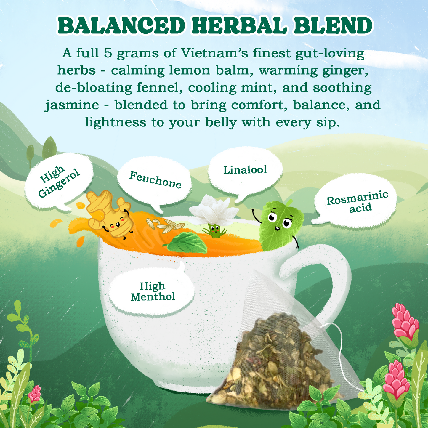 Lemon Balm Herbal Tea Bags